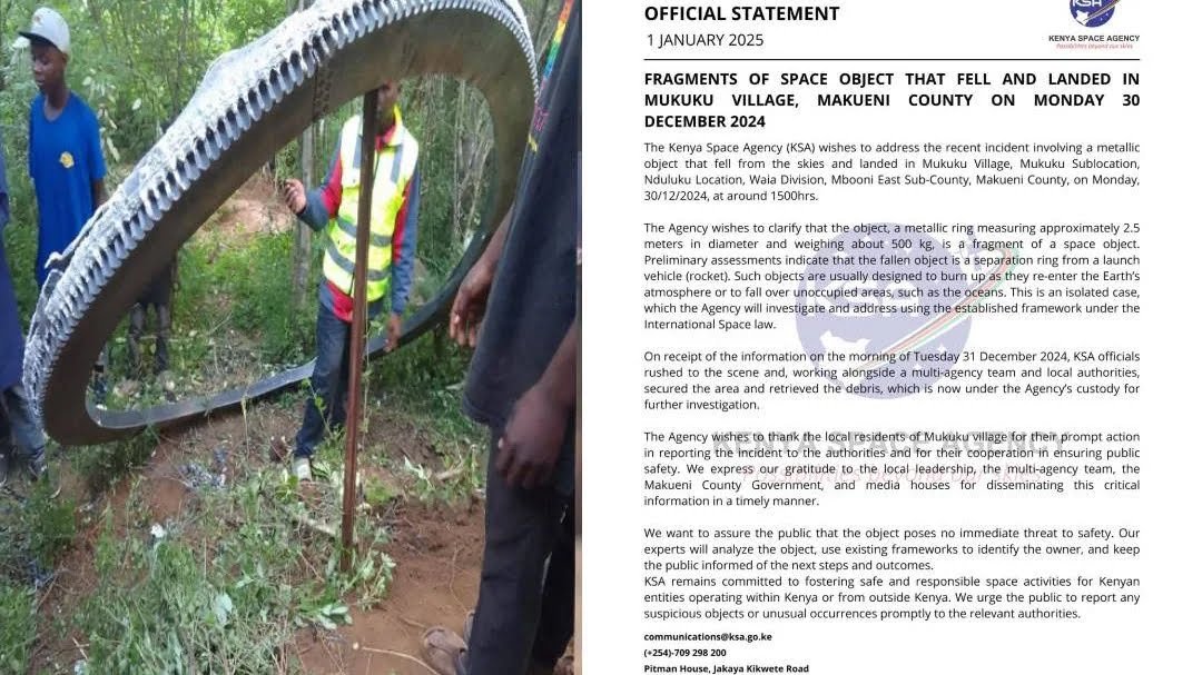 കെനിയയില്‍ പതിച്ചത് 500 കിലോയുള്ള ലോഹവളയം; കെസ്‌ലര്‍ സിന്‍ഡ്രോം സത്യമാകുമോ?