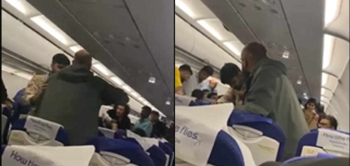 വിമാനത്തിൽ യാത്രക്കാ‌ർ തമ്മിൽ തർക്കം; ബോംബുണ്ടെന്ന് പരസ്പരം ഭീഷണി; പിന്നാലെ വിമാനം താഴെയിറക്കി