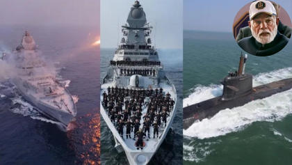 നാവിക സേനയുടെ 3 പുതിയ അത്യാധുനിക കപ്പലുകള്‍ കമ്മീഷന്‍ ചെയ്ത് പ്രധാനമന്ത്രി നരേന്ദ്ര മോദി