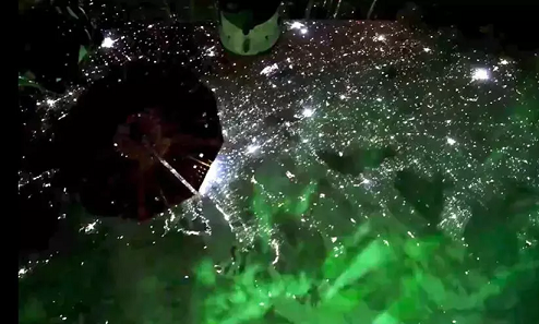 ധ്രുവദീപ്തിയുടെ കൗതുകദൃശ്യങ്ങൾ പകർത്തി ബഹിരാകാശ യാത്രികൻ