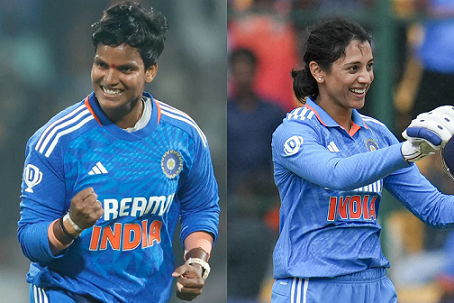 സ്മൃതി മന്ദാനയും ദീപ്തി ശർമ്മയും ഐസിസി വനിതാ ഏകദിന ടീമിൽ