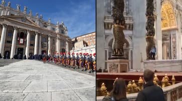 സെന്റ് പീറ്റേഴ്സ് ബസിലിക്കയിൽ അൾത്താരയിൽ കയറി വിളക്കുകാലുകൾ നശിപ്പിച്ച് യുവാവ്