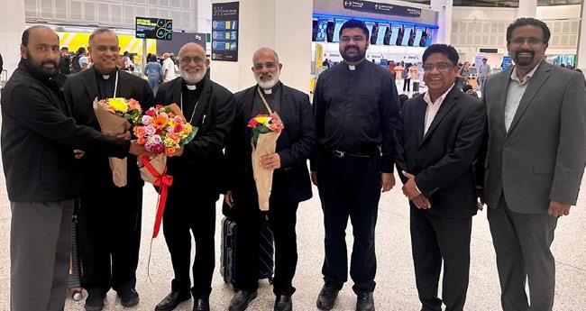 മാ​ർ റാ​ഫേ​ൽ ത​ട്ടി​ലി​ന് ഹൂ​സ്റ്റ​ണി​ൽ സ്വീ​ക​ര​ണം ന​ൽ​കി