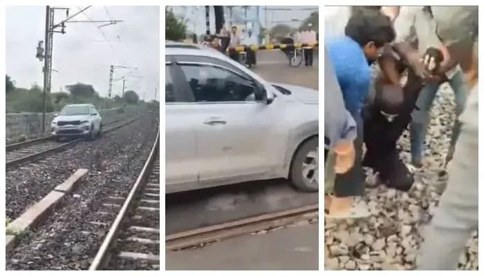 ഹൈദരാബാദില്‍ മദ്യലഹരിയില്‍ റെയില്‍വേ ട്രാക്കിലൂടെ കാറോടിച്ച യുവതിയെ പിടികൂടി