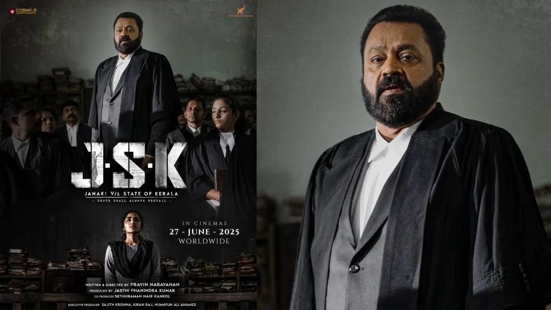 വെള്ളിത്തിരയിൽ തീ പാറിക്കുന്ന നായകന്റെ മറ്റൊരു തീപ്പൊരി അവതാരം; സുരേഷ് ഗോപിയുടെ ‘ജെഎസ്കെ’ ജൂൺ 27ന്