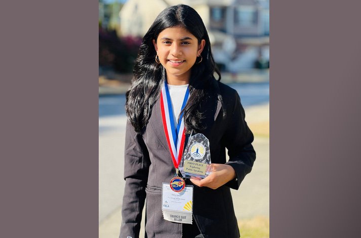 അമേരിക്കൻ പ്രസംഗ മത്സരത്തിൽ മലയാളി വിദ്യാർത്ഥിനിക്ക് ദേശീയ പുരസ്കാരം