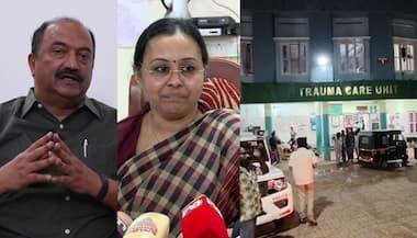 മന്ത്രി വീണാ ജോർജിനെ കാണാൻ കെഎൻ ബാലഗോപാൽ കൊട്ടാരക്കരയിലെ ആശുപത്രിയിലെത്തി