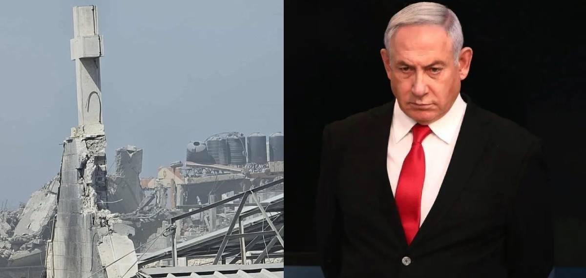 ഇസ്രയേല്‍ ആക്രമണത്തില്‍ ഗാസയിലെ കത്തോലിക്ക പളളി തകര്‍ന്നു: മാപ്പുപറഞ്ഞ് നെതന്യാഹു