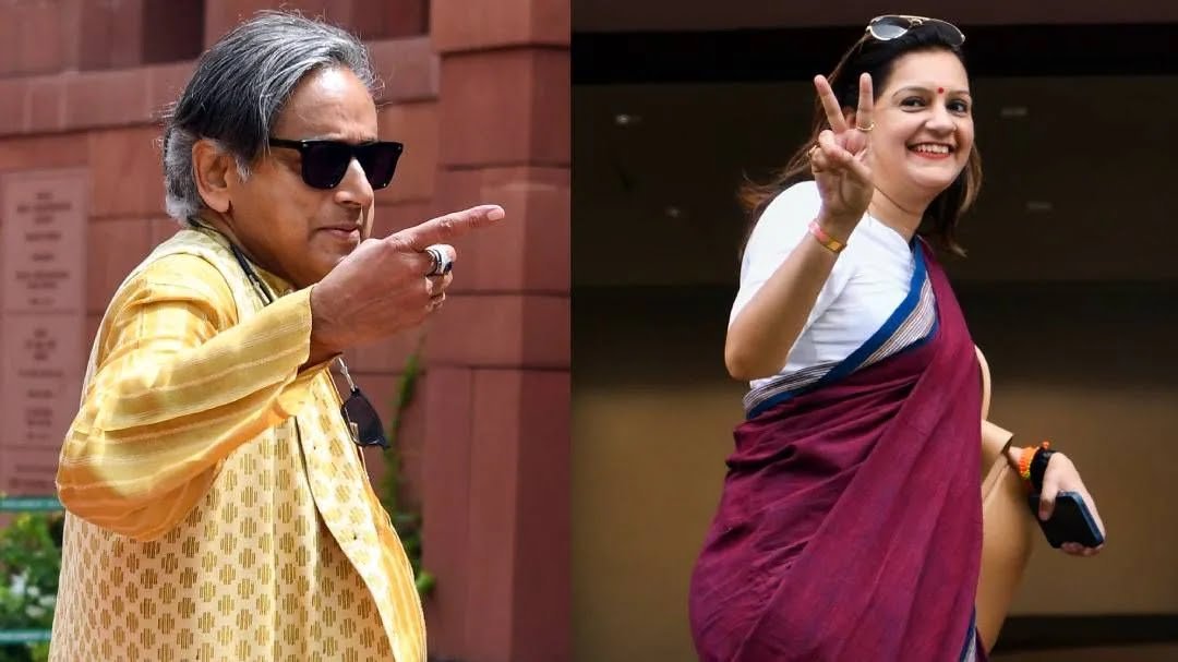 ‘സാരിയുടുത്ത ശശി തരൂർ’; പ്രിയങ്ക ചതുർവേദിയേക്കുറിച്ച് മാധ്യമപ്രവർത്തക; പ്രശംസയായെടുക്കുന്നെന്ന് തരൂർ