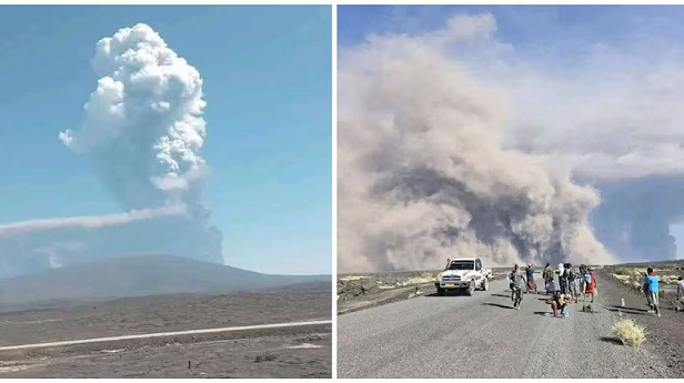 എത്യോപ്യയിലെ അഗ്നിപർവ്വതത്തിൽ നിന്നുയർന്ന ചാരമേഘങ്ങൾ ചൈനയിലേക്ക് നീങ്ങുന്നു