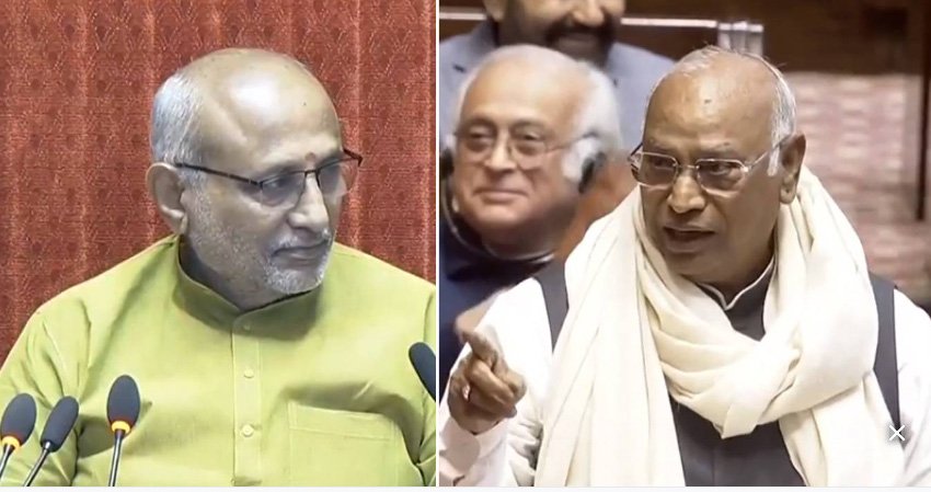 ‘താങ്കളുടെ മുത്തച്ഛൻ കമ്മ്യൂണിസ്റ്റും അമ്മാവൻ കോൺ​ഗ്രസുകാരനും’: ഉപരാഷ്ട്രപതിയെ ഓർമിപ്പിച്ച് ഖാർ​ഗെയും ബ്രിട്ടാസും