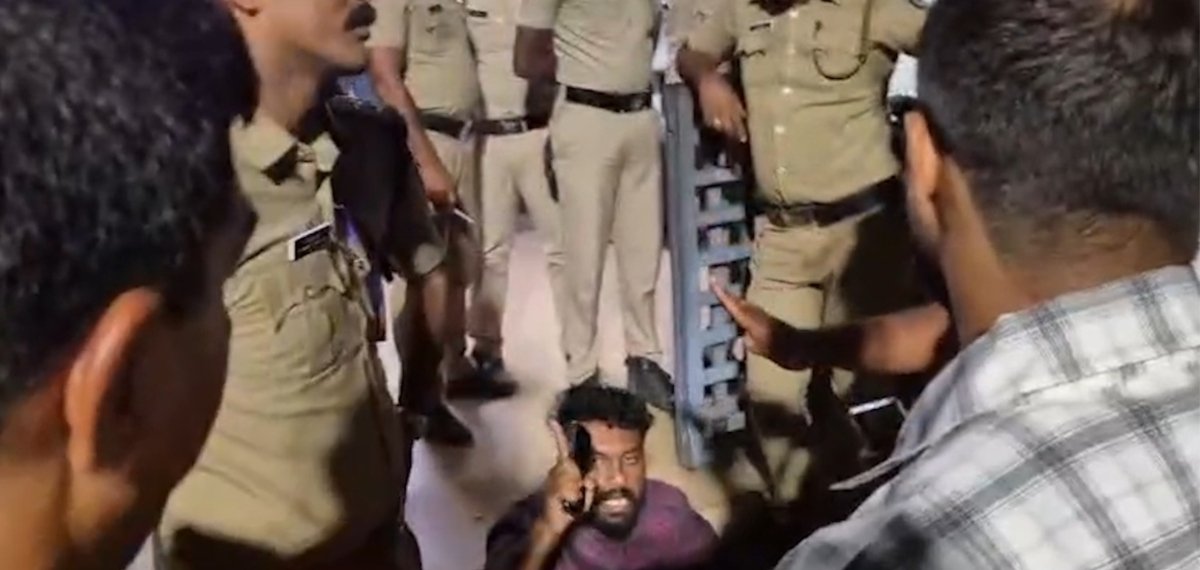‘നീ മസിലുപിടിക്കാന്‍ നില്‍ക്കരുത്’; പൊലീസ് സ്‌റ്റേഷന് മുന്നില്‍ കുത്തിയിരുന്ന് രാഹുലിന്റെ സുഹൃത്ത് ഫെന്നി