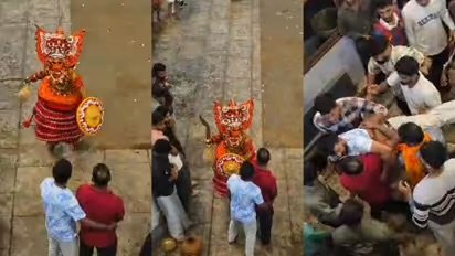 ‘പൂമാരുതൻ’ തട്ടി ബോധരഹിതനായി യുവാവ്, തെയ്യത്തിന്റെ തട്ടേറ്റത് വെള്ളാട്ടത്തിനിടയിൽ