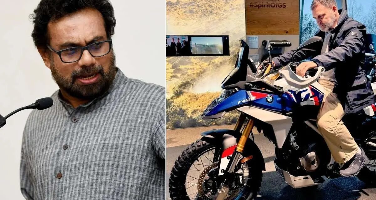 ‘ബൈക്ക് പിന്നീട് ഓടിച്ചാൽപോരേ? രാജ്യത്തിനാവശ്യം ഫുൾടൈം പ്രതിപക്ഷനേതാവിനെ’; രാഹുലിനെതിരേ ബ്രിട്ടാസ്