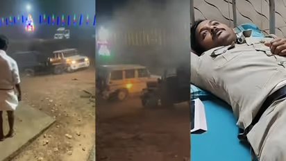 കൊല്ലത്ത് ക്ഷേത്ര പരിസരത്ത് വളർത്ത് നായയുമായി ഗുണ്ടാ നേതാവിന്റെ പരാക്രമം, ജീപ്പുകൊണ്ട് പൊലീസ് വാഹനം ഇടിച്ചിട്ടു