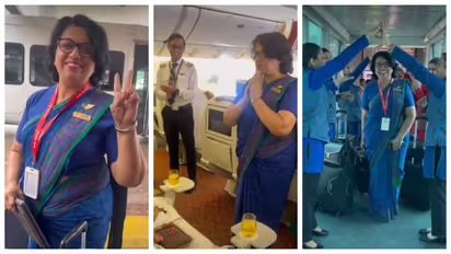 35 വർഷത്തെ കരിയർ അവസാനിച്ചു, എയർ ഇന്ത്യ എയർ ഹോസ്റ്റസിന്‍റ വിടവാങ്ങൽ അനൗണ്‍സ്മെന്‍റ് വൈറൽ