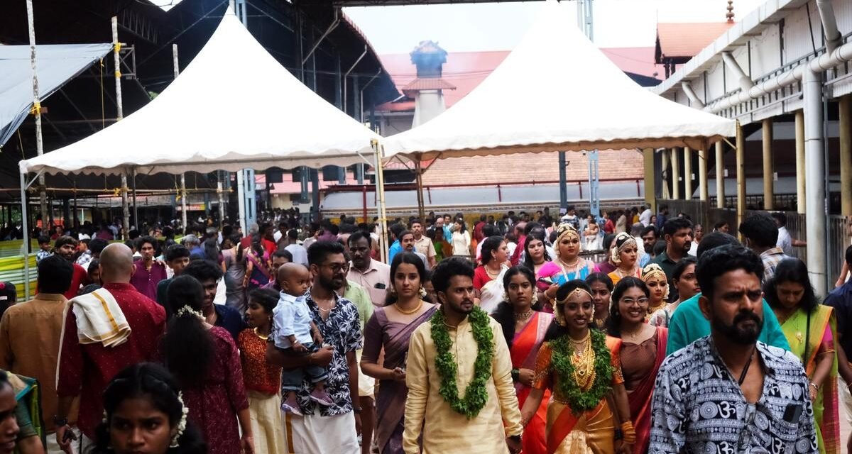 ഗുരുവായൂർ ക്ഷേത്രത്തില്‍ ഫെബ്രുവരി എട്ടിന് 219 വിവാഹങ്ങള്‍