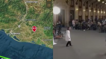 പതിവ് വാർത്താ സമ്മേളനത്തിനിടെ സൈറൺ മുഴങ്ങി, ഹാൾ വിട്ടിറങ്ങി ക്ലോഡിയ ഷെയ്ൻബോം, മെക്സിക്കോയിൽ ഭൂകമ്പം 2 മരണം