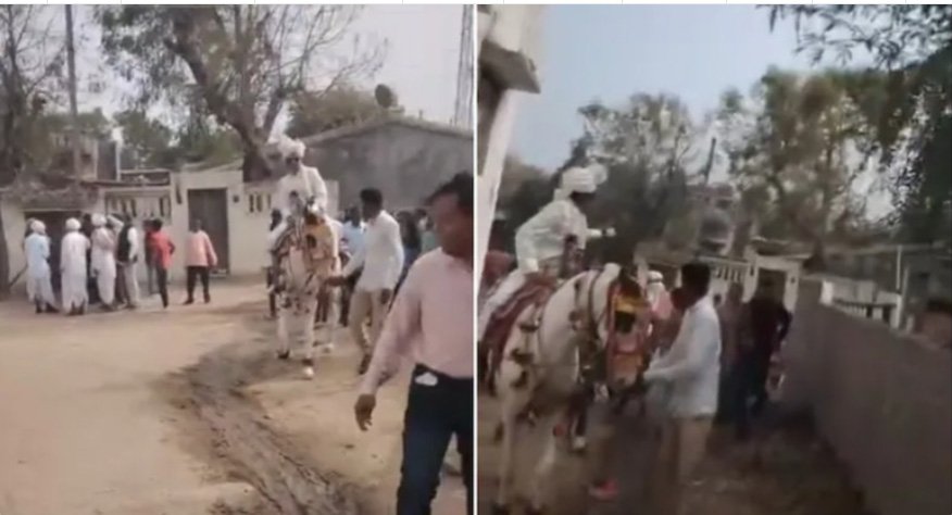 വി​വാ​ഹ​ത്തി​നി​ടെ കു​തി​ര​പ്പു​റ​ത്ത് യാ​ത്ര ചെ​യ്തു; ദ​ളി​ത് വ​ര​ന് നേ​രെ ആ​ക്ര​മ​ണം