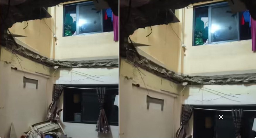 താനെയിൽ ഫ്ലാറ്റിന്‍റെ അഞ്ചാം നിലയിലെ സ്ലാബ് തകർന്നുവീണു; മൂന്നുപേർക്ക് പരിക്ക്