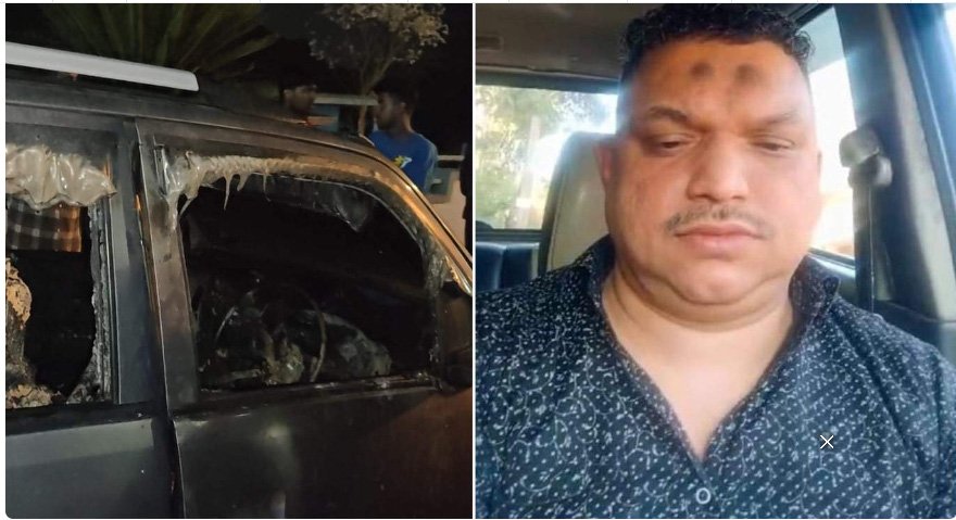 വയനാട്ടിൽ കാറിനു തീകൊളുത്തി വ്യാപാരി മരിച്ചു, കുടുംബാംഗങ്ങള്‍ക്കു പൊള്ളലേറ്റു