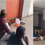 ബിജെപി നേതാക്കൾ 10.58 ലക്ഷം രൂപ കൈക്കൂലി വാങ്ങിയെന്ന് ആരോപണം, പണം തിരികെ ആവശ്യപ്പെട്ട് ഓഫിസിന് മുന്നിൽ കുടുംബത്തിൻ്റെ ആത്മഹത്യ ഭീഷണി