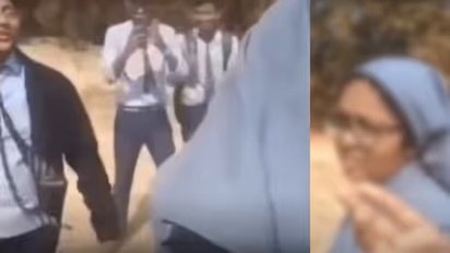 കന്യാസ്ത്രീയെ വളഞ്ഞ് പോൺ താരത്തിന്‌റെയും സിനിമ നടിയുടേയും പേര് പറഞ്ഞ് വിദ്യാർഥികൾ, അശ്ലീല പരാമ‍‍ർശം; വീഡിയോക്കെതിരെ വിമർശനം