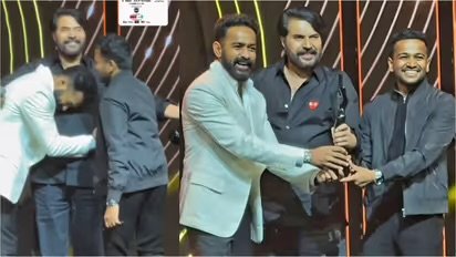 ഇവർ എന്നെക്കാൾ താഴെയല്ല, പ്ലീസ്, വാടാ…; ഫിലിം ഫെയർ അവാർഡ് വാങ്ങി ആസിഫിനെയും ബേസിലിനെയും വേദിയിലേക്ക് ക്ഷണിച്ച് മമ്മൂട്ടി, കൈയടിച്ച് സദസ്