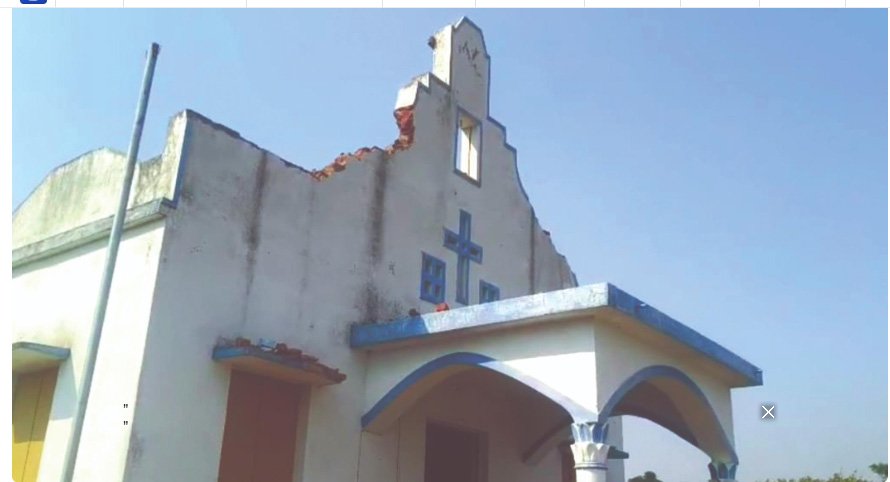 ഒഡീഷയില്‍ പള്ളിക്കു നേരേ ആക്രമണം; മു​​​​ഖ​​​​വാ​​​​രം ത​​​​ക​​​​ർ​​​​ത്തു, വിശുദ്ധ വസ്തുക്കൾക്കു തീയിട്ടു