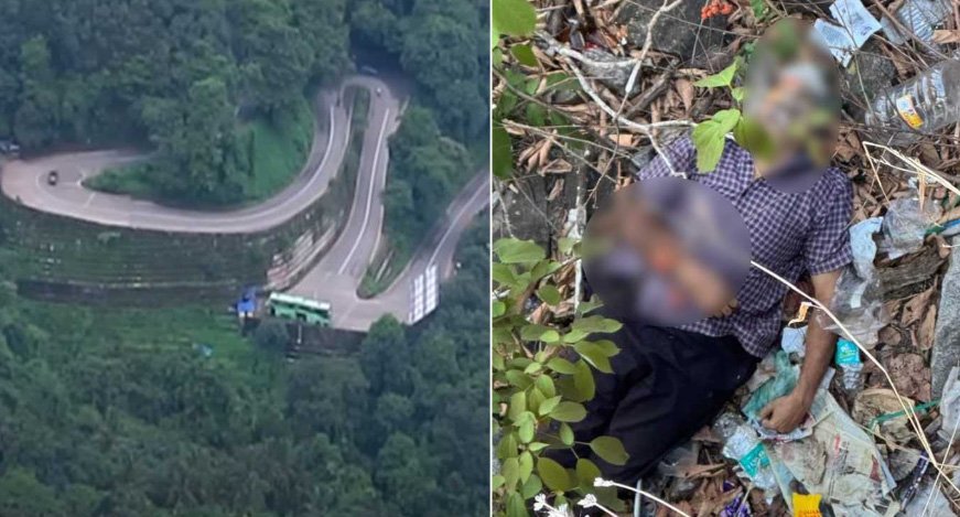 താമരശേരി ചുരത്തിലെ കൊക്കയില്‍ മധ്യവയസ്കൻ മരിച്ചനിലയില്‍