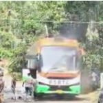 വെ​ഞ്ഞാ​റ​മൂ​ട് കെ​എ​സ്ആ​ര്‍​ടി​സി സ്ലീ​പ്പ​ര്‍ ബ​സി​ന് തീ​പി​ടി​ച്ചു