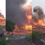 അയോധ്യയിൽ വൻ തീപിടുത്തം: രാമക്ഷേത്രത്തിന് സമീപം മഹായജ്ഞ പന്തൽ കത്തിയമർന്നു