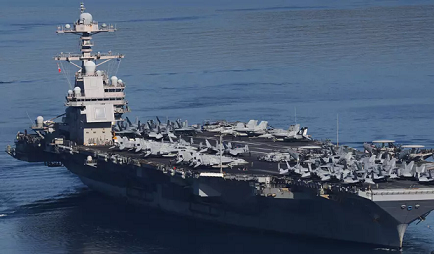 യുഎസ്എസ് ജെറാൾഡ് ആർ ഫോർഡ് വിമാനവാഹിനിക്കപ്പലിൽ തീപിടിത്തം; സൈനിക ആക്രമണമല്ലെന്ന് യുഎസ്