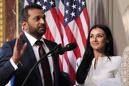 കാഷ് പട്ടേലിന്റെ കാമുകിക്ക് എഫ്ബിഐ സുരക്ഷ: ദുരുപയോഗം ആരോപിച്ച് മുൻ ഉദ്യോഗസ്ഥർ