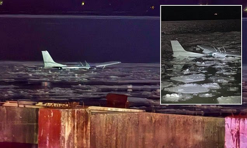 2009 ആവർത്തിച്ചു; എൻജിൻ തകരാറിലായ വിമാനം തണുത്തുറഞ്ഞ ഹഡ്‌സൺ നദിയിൽ ഇറക്കി