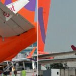 ഡ​ൽ​ഹി വി​മാ​ന​ത്താ​വ​ള​ത്തി​ൽ വി​മാ​ന​ങ്ങ​ൾ കൂ​ട്ടി​യി​ടി​ച്ച് അ​പ​ക​ടം