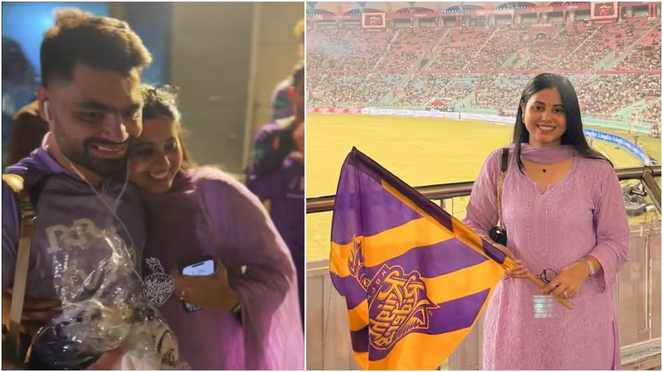 റിങ്കുവിനായി ആർപ്പുവിളിച്ച് പ്രിയ സരോജ്; മൈതാനത്ത് നിന്ന് കൈവീശി താരം- വീഡിയോ