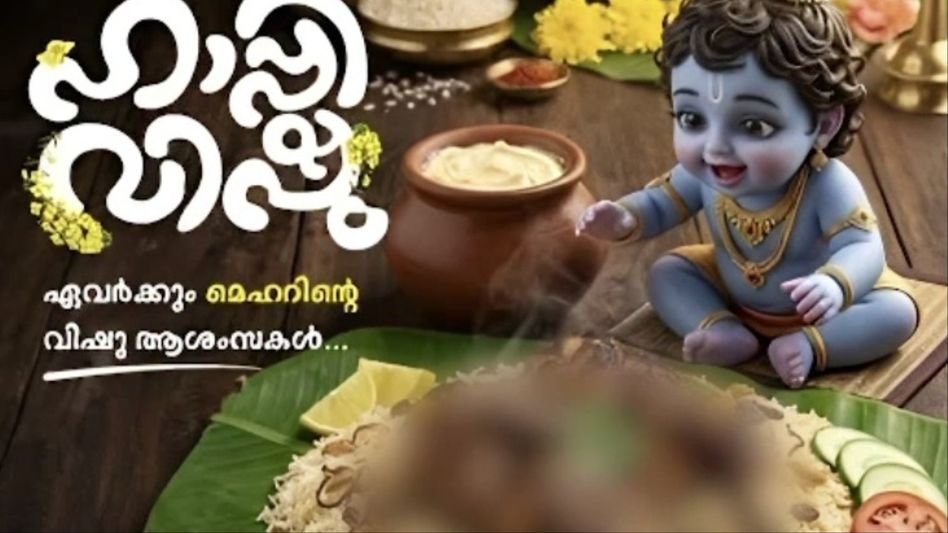 കൃഷ്ണൻ്റെ ചിത്രത്തിനൊപ്പം കുഴിമന്തി; വിഷു ആശംസാ പോസ്റ്ററിൽ വിവാദം, ചേർത്തലയിൽ രണ്ട് പേർ അറസ്റ്റിൽ