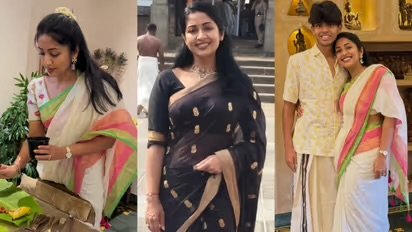 ‘ഇവരുടെ അമ്മായിയമ്മ അല്ലേ കുറച്ചു ദിവസം മുൻപ് മരിച്ചത്’; വിഷു ആഘോഷചിത്രങ്ങൾക്ക് പിന്നാലെ നവ്യ നായർക്കെതിരെ സോഷ്യൽ മീഡിയ വിമർശനം