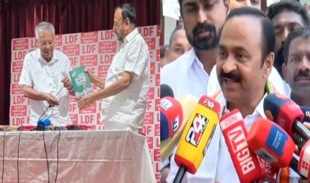 ‘സിപിഐഎം ശവം തീനികൾ, പ്രോഗ്രസ് റിപ്പോർട്ട് മുഴുവൻ പച്ചക്കള്ളം’; വി ഡി സതീശൻ