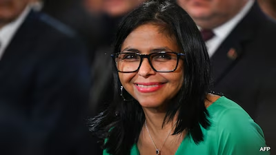 വെനിസ്വേലയുടെ ഡെൽസി റോഡ്രിഗസിനെതിരായ ഉപരോധം ട്രംപ് ഭരണകൂടം നീക്കി