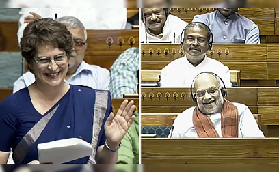 വനിതാ സംവരണ ബില്ലിൽ ബിജെപിക്കെതിരെ ചിരിയിൽ പൊതിഞ്ഞ പരിഹാസവുമായി പ്രിയങ്ക ഗാന്ധി