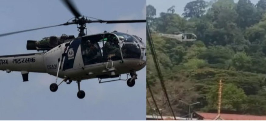 അ​യ്യ​പ്പ​നെ തൊ​ഴാ​ൻ ഹെ​ലി​കോ​പ്റ്റ​ർ താ​ഴ്ത്തി​പ്പ​റ​ത്തി; കോ​സ്റ്റ് ഗാ​ർ​ഡ് ഉ​ദ്യോ​ഗ​സ്ഥ​ന് പ​ണി​കി​ട്ടി