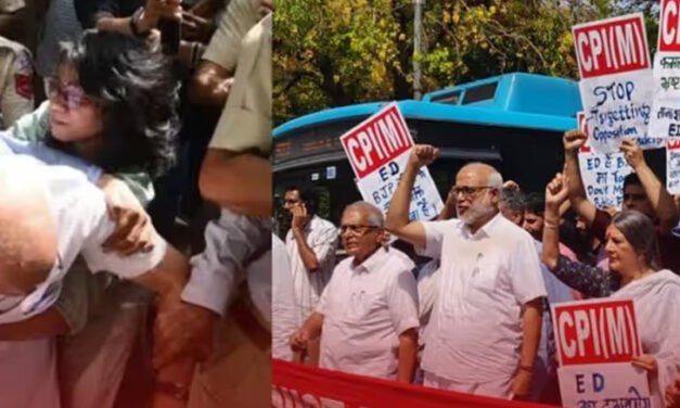 ഇഡി റെയ്ഡിൽ ഡൽഹിയിലും പ്രതിഷേധം; എംഎ ബേബി അടക്കമുള്ള നേതാക്കൾ പോലീസ് കസ്റ്റഡിയിൽ