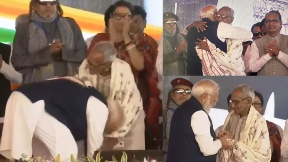 ആലിംഗനം ചെയ്തു, അനുഗ്രഹം വാങ്ങി; പ്രധാനമന്ത്രി കാൽ തൊട്ട് വന്ദിച്ച ആ വയോധികൻ ആരാണ്?