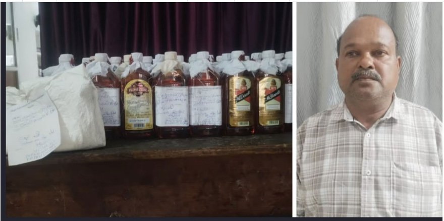 വില്‍പ്പനയ്ക്കായി സൂക്ഷിച്ച മദ്യവുമായി ഒരാള്‍ അറസ്റ്റില്‍