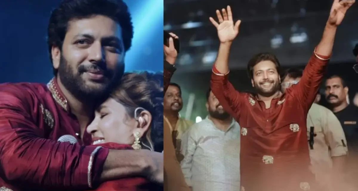 പാലക്കാട്ടെ ക്ഷേത്രോത്സവത്തിന്‌ കെനിഷയുടെ മലയാളം പാട്ട്; കാണികൾക്കൊപ്പം നൃത്തം ചെയ്ത് രവി മോഹൻ