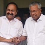 ‘പിണറായി സർക്കാർ തുടങ്ങിവച്ച വികസന പ്രവർത്തനങ്ങൾ തുടരും’; വി ഡി സതീശനെ കൈപിടിച്ച് സ്വീകരിച്ച് പിണറായി വിജയൻ