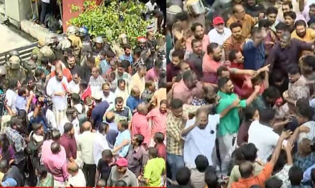 ഇഡി റെയ്ഡ്: പിണറായി വിജയന്റെ വീടിന് മുന്നിൽ സംഘർഷം