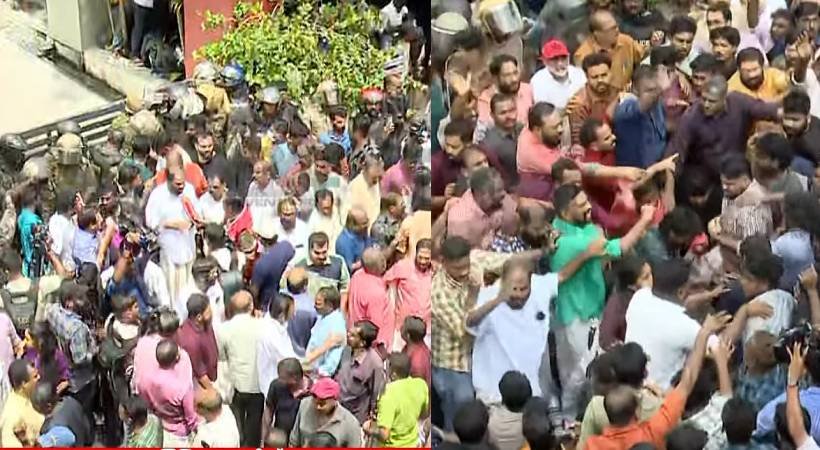 ഇഡി റെയ്ഡ്: പിണറായി വിജയന്റെ വീടിന് മുന്നിൽ സംഘർഷം